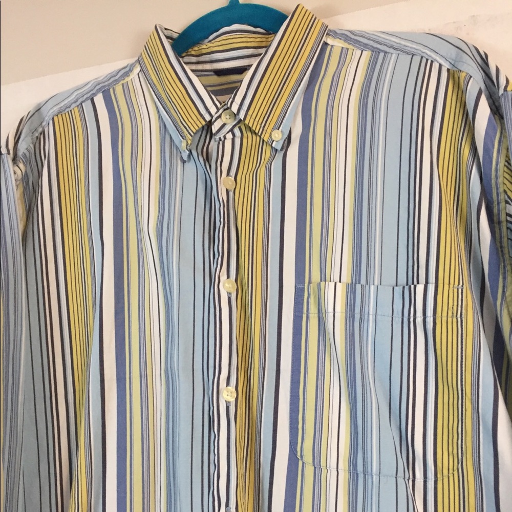 MEN "IZOD" LONG SLEEVE BUTTON DOWN Plaid Large